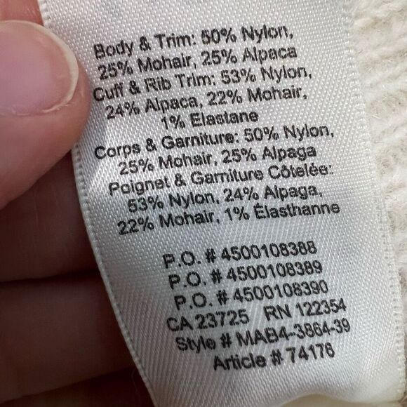 Wilfred Women's White Open Knit Pullover Sweater Size S Long Sleeve - Picture 7 of 7